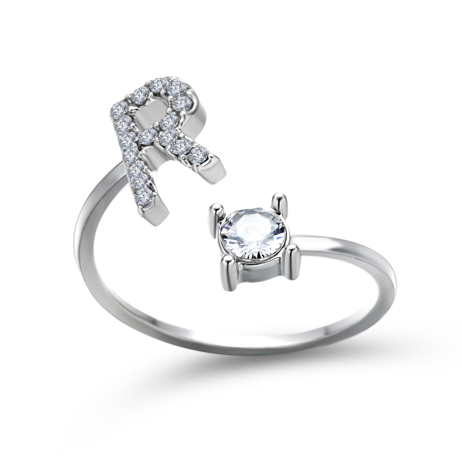 New Design Adjustable 26 Initial Letter Ring Fashion Jewelry For Women Simple Elegant Jewelry New Design Adjustable 26 Initial Letter Ring Fashion Jewelry For Women Simple Elegant Jewelry